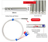 Cable de acero inoxidable PT100 RTD, sonda del sensor de temperatura, 3 cables