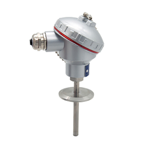 Sensor de temperatura PT100 de triple abrazadera de 50,5 mm, dúplex de 4 cables con caja de conexiones impermeable